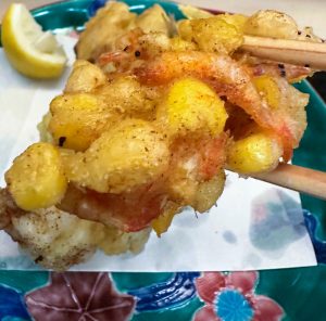 由兵衛さん　トウモロコシと小海老