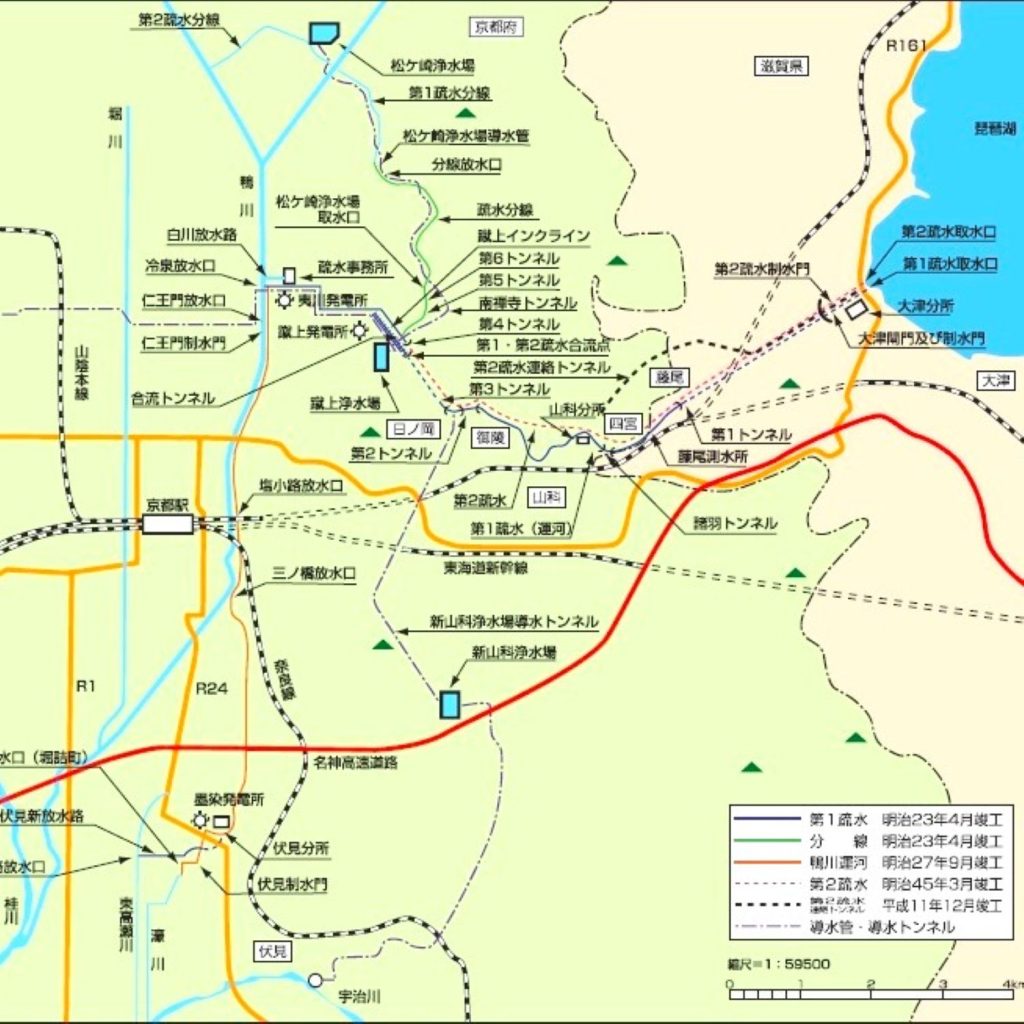 琵琶湖疎水地図(京都市)